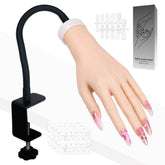 Pinemajer practice hand front view showing lifelike shape and manicure benefits