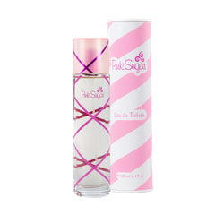 Pink Sugar bottle front view showing pink label and playful design benefits a cheerful presentation