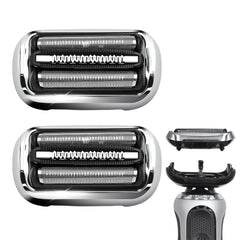 Pinkind Series 7 front packaging showing two replacement heads and benefits
