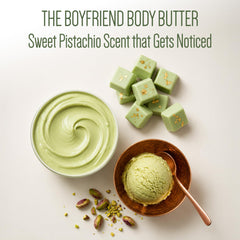 Pistaché Skincare cream on hand demonstrating smooth spreadable moisture