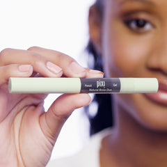 Pixi tinted gel brush detail illustrating soft-hold bristles for grooming brows