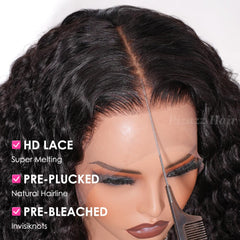 Pizazz deep wave hair texture detail showing soft waves for long-lasting definition