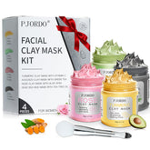 Pjordo front packaging showing four masks and applicator, ideal gift