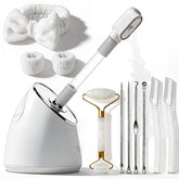 Pjordo steamer front view showing compact design and clear tank for easy use