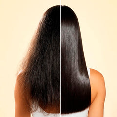 PLACENTA LIFE applied before blow-drying to protect hair and reduce frizz