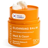 PLANTIFIQUE cleansing balm front packaging showing compact travel benefit