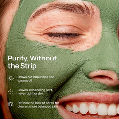 PLANTIFIQUE close-up creamy mask texture highlighting gentle, smooth application