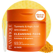 PLANTIFIQUE front jar packaging showing travel-ready pads and brightening claim