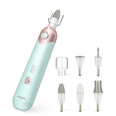 POLAMD electric nail file front view showing controls and LED light for precise grooming