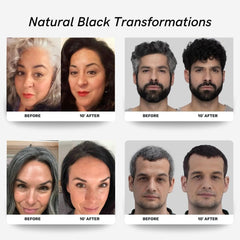 POLAR HAIR CARE in-shower application demonstrating fast gray coverage and low mess