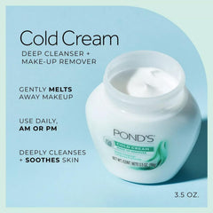 POND'S label close-up emphasizing ingredients and trusted classic formulation benefits