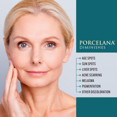 porcelana pump dispensing moisturizer on hand illustrating smooth spreadability and quick hydration