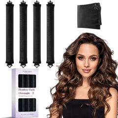 posicurly front packaging showing curlers and satin wrap, highlights convenience