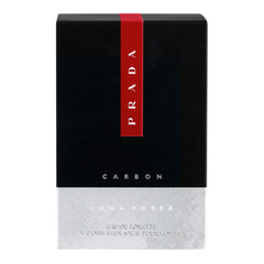 Prada Luna Rossa Carbon close-up of cap and label highlighting premium branding