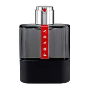 Prada Luna Rossa Carbon front packaging showing 5.0 oz bottle and branding, highlighting sophistication