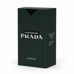 Prada Paradigme spray in hand demonstrating easy application and travel benefit