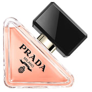 Prada bottle front packaging showing Paradoxe branding and elegant design for premium display