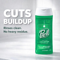 Prell back label close-up displaying ingredients and usage benefits