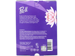 Prell purple conditioner label close-up showing hydrating system