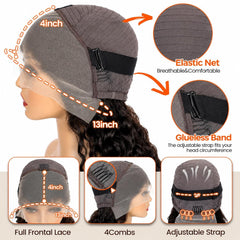 PREMAY side profile highlighting deep wave texture for full-volume look benefit