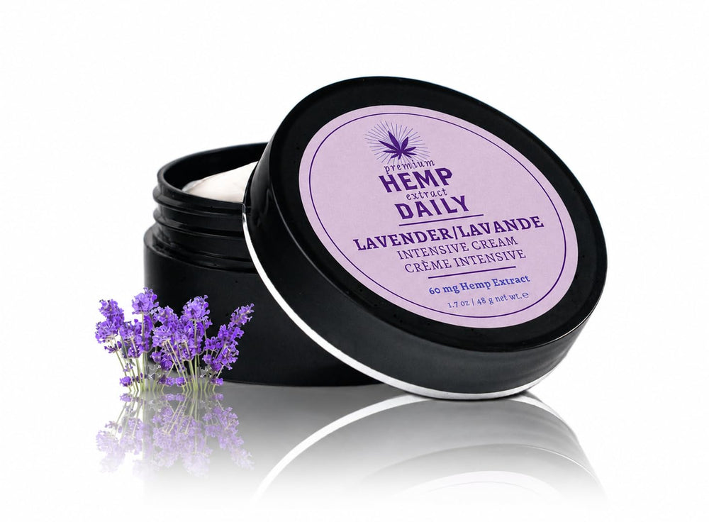 Premium Hemp Extract Daily front packaging showing tube and size, conveys convenience