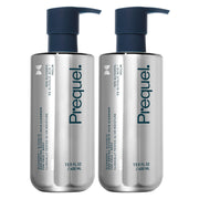 Prequel glycolic body wash front packaging showing clear labeling and pump benefit