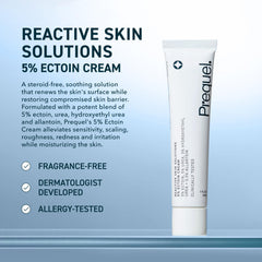 Prequel jar open revealing cream texture for fast-absorbing hydration