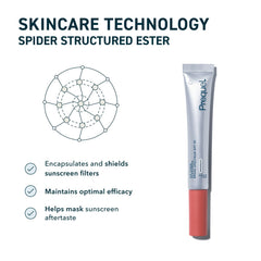Prequel Skin lip visor texture close-up highlighting smooth non-sticky finish benefit