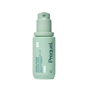 Prequel bottle front view showing calming serum packaging and clear labeling benefit