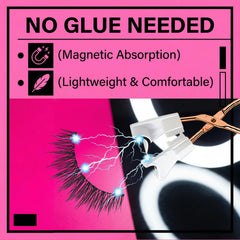 Prettypum magnetic lashes on eye close-up for natural enhancement