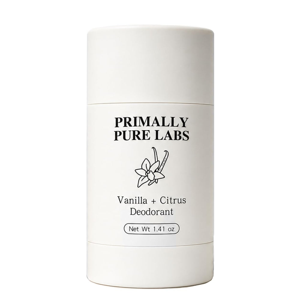 Primally Pure Labs front view of stick showing compact travel-ready size and natural scent
