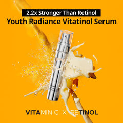 PRIMERA pump close-up revealing capsule mechanism, ensures fresh vitamin C delivery