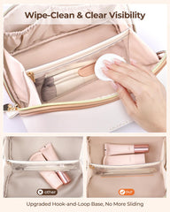 Prite transparent divider holding brushes to prevent makeup smudges