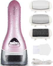 PRITECH front view electric foot file showing ergonomic grip and compact design for easy use