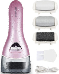 PRITECH front view electric foot file showing ergonomic grip and compact design for easy use