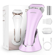 PRITECH front view of electric razor showing compact ergonomic design for easy handling