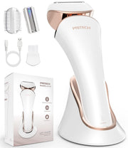 PRITECH front view gold shaver showing sleek body and ergonomic grip benefit portability
