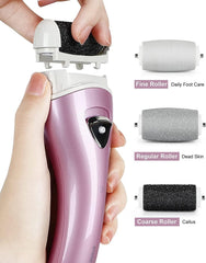 PRITECH close-up of roller texture demonstrating abrasive grit for efficient callus removal