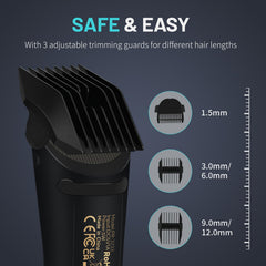 PRITECH trimmer being used in shower, waterproof design for wet trimming benefit
