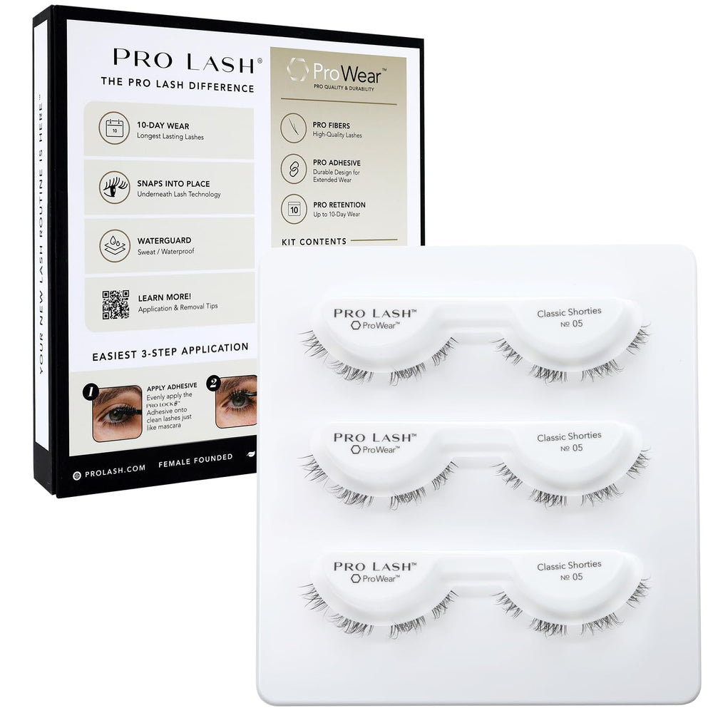 Pro Lash front packaging showing Classic Shorties No.05 for easy selection and storage