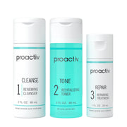 Proactiv front packaging showing complete 3-step kit and easy routine