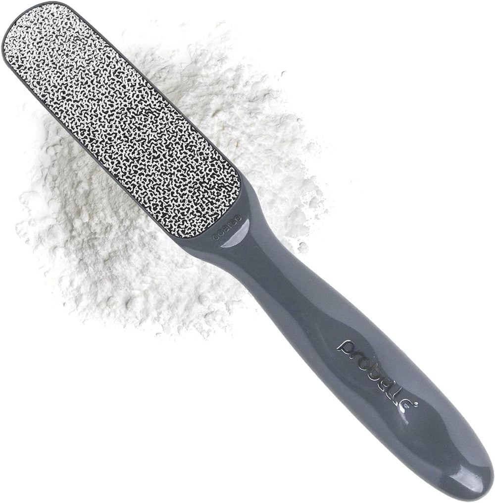 Probelle front view of dark grey foot file showing robust design and easy control