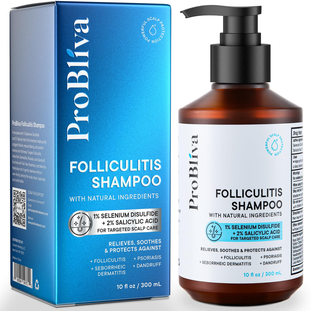 ProBliva front packaging showing medicated shampoo benefits and brand clarity