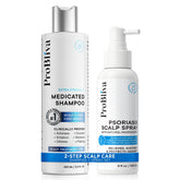 ProBliva front packaging showing shampoo and spray for clear scalp care benefits