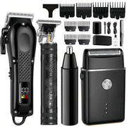 PROIYO grooming kit front view showing all four tools and case for versatile styling