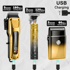 PROIYO full grooming kit with combs and USB cable for ready-to-use convenience