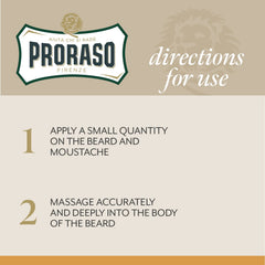 Proraso beard balm applied to short beard demonstrating softening benefit