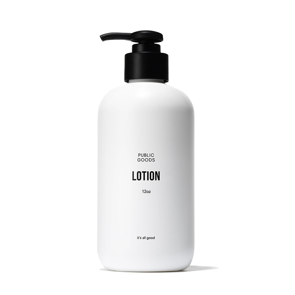 Public Goods front bottle view showing clean branding and pump benefit