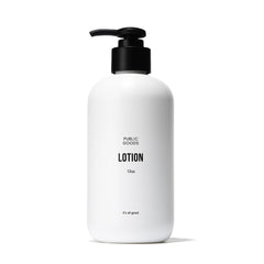Public Goods front bottle view showing clean branding and pump benefit