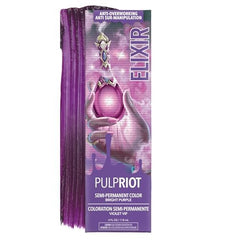 Pulp Riot tube front showing Bright Purple shade and vibrant packaging benefit